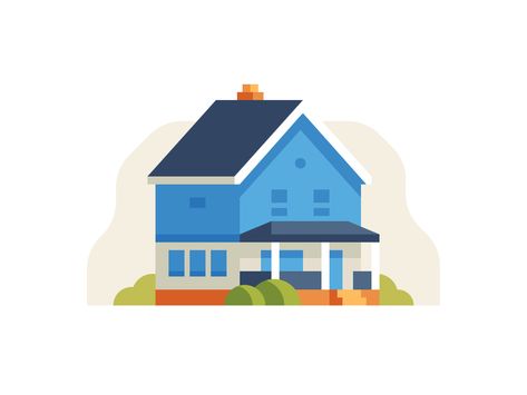 My House by Alex Pasquarella for Canopy on Dribbble Simple House Illustration, Alex Pasquarella, Friday Illustration, House Icon, Flat Design Illustration, Smart Mirror, House Illustration, House Vector, House Drawing