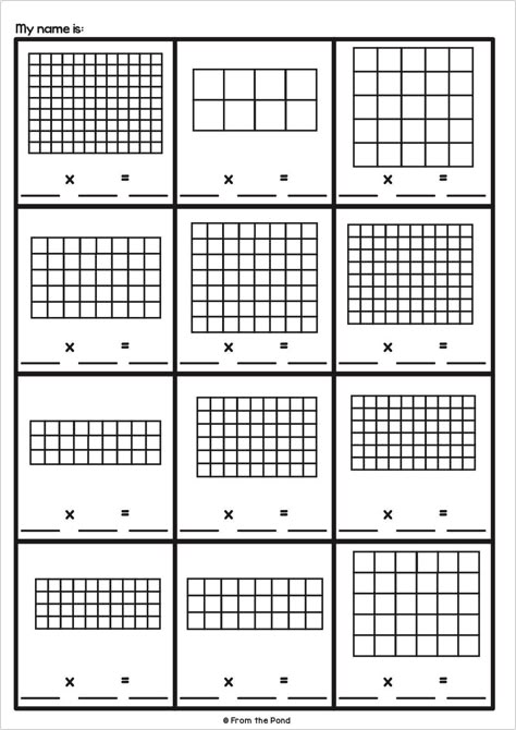 Array Activities, Arrays Activities, Division Problems, Teaching Multiplication, Math Intervention, Montessori Math, Kids Math Worksheets, Game Boards, Third Grade Math