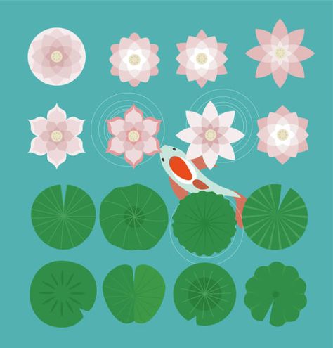 46,620 Lily Pad Illustrations & Clip Art - iStock Lily Pad Drawing, Lilly Pad, Ikan Koi, Computer Wallpaper Desktop Wallpapers, Soyut Sanat Tabloları, Japanese Prints, Blender 3d, Free Vector Graphics, Water Lily