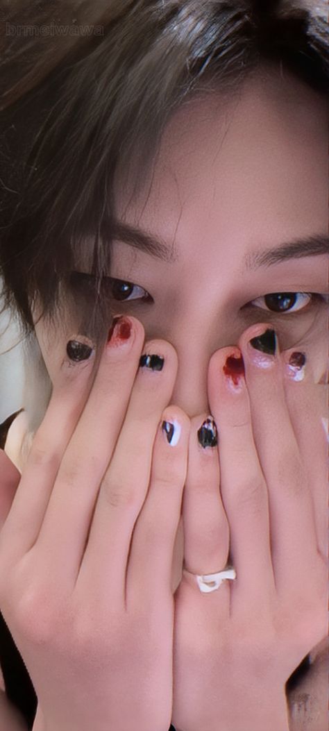 Minghao Nails, The8 Nails, Svt The8, Xu Minghao, Seventeen Minghao, Seventeen The8, Seventeen Wallpapers, Seventeen Album, Cat Eye Nails