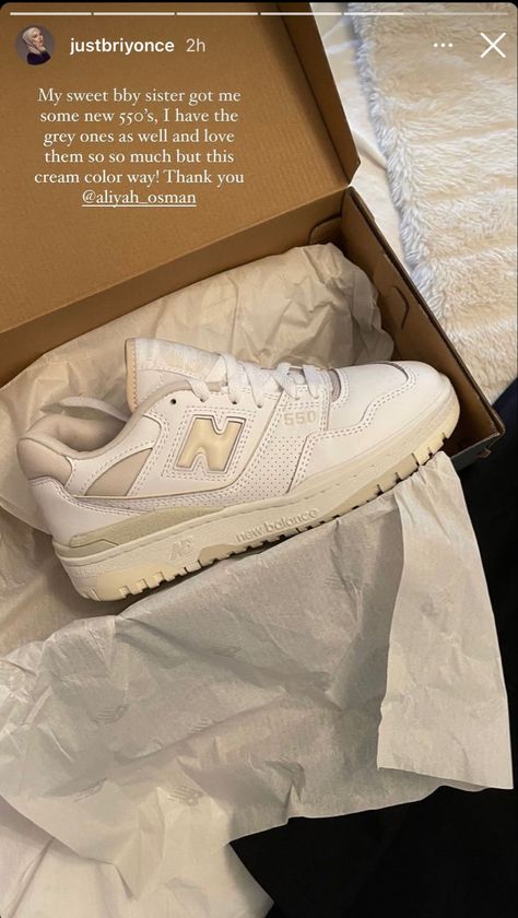 New Balance 550 White Cream, White And Beige Sneakers, New Balance 550 White Beige, Cream Shoes Outfit, Cream Dunks, New Balance 550 Cream, Beige Shoes Outfit, New Blance Shoes, Cream Sneakers