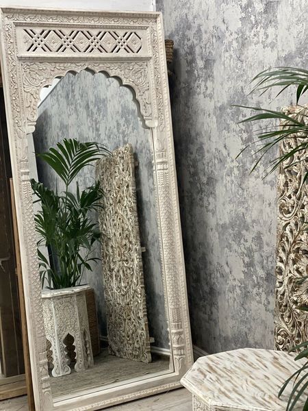 Antique Full Length Mirror, Antique Floor Mirror, Stand Up Mirror, Indian Mirror, Carved Mirror, Moroccan Mirror, Luxury Mirrors, Arched Mirror, Boutique Interior