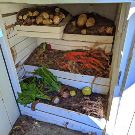 **Building a DIY Root Cellar** Are you prepared for the unexpected? In times of crisis or disaster, having access to fresh food can mean the difference between survival and desperation. That's why it's important to have a reliable food storage solution, and nothing beats the efficiency and effectiveness of a root cellar. A root cellar Root Cellar Ideas Backyard Designs, Cold Room Storage Ideas, Diy Root Cellar, Root Cellar Storage, Simple Greenhouse, Harvest Storage, Rigid Foam Insulation, Mother Moon, Off The Grid Living