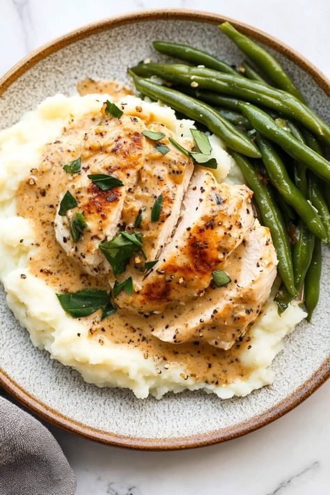 This one-pan creamy Boursin chicken is absolutely heavenly! It's a rich, indulgent, restaurant-quality meal that's easy to make at home. Easy Boursin Chicken, Boursin Dinner Recipes, Chicken And Boursin Cheese Recipe, Boursin Chicken Recipes, Chicken Boursin, Boursin Chicken, Boursin Cheese Recipes, Boursin Recipes, Chicken And Cheese Recipes