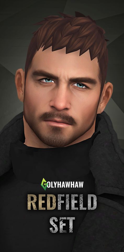 CHRIS REDFIELD SET | Golyhawhaw on Patreon Resident Evil Sims 4 Cc, Vampire Minion, Resident Evil Series, Carlos Resident Evil, Vampire Hair, Resident Evil Wesker, Sims 4 Hair Male, Chris Redfield, The Sims 4 Skin