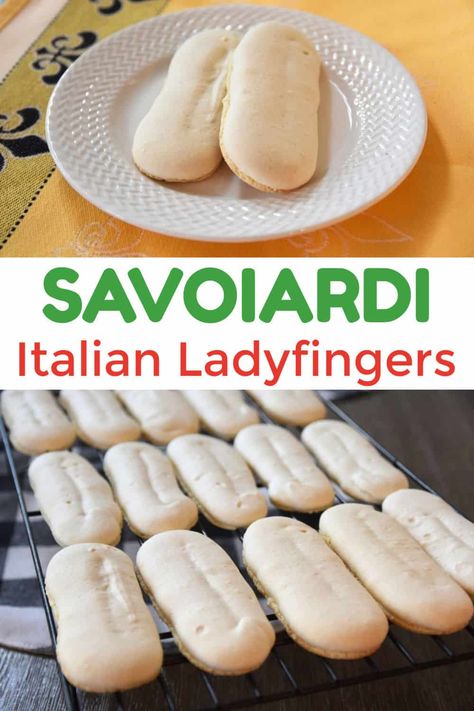 How To Make Ladyfingers, Italian Desserts Easy 4 Ingredients, Tiramisu Cookies Recipe, Baking Notebook, Savoiardi Recipe, Italian Braciole, Homemade Ladyfingers, Old Italian Recipes, Zeppole Recipe