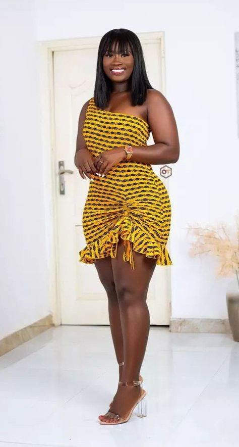 Ankara Short, Ankara Short Gown Styles, Short African Dresses, Printed Short Dresses, Short Bodycon Dress, African Fashion Traditional, African Fashion Ankara, Short Gowns, African Fashion Women Clothing