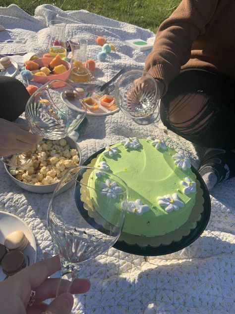 Wine Glass Cake Picnic, Fancy Picnic Aesthetic, Cake Wine Glass Picnic, Queer Picnic, Cake In Wine Glasses, Picnic Party Aesthetic, Birthday Picnic Aesthetic, Winery Picnic, Picnic Glasses