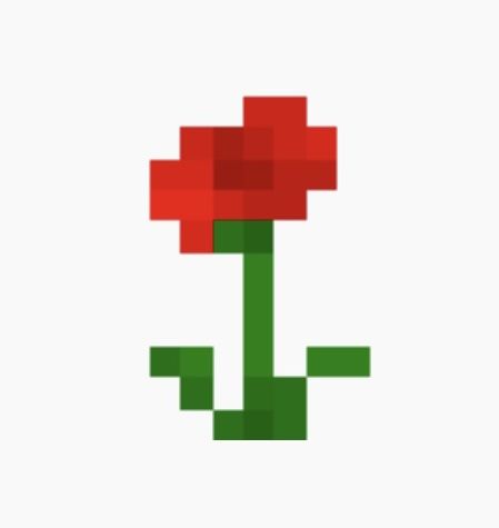 Minecraft Flowers Pattern, Minecraft Tulip, Minecraft Rose, Minecraft Flowers Pixel Art, Pixelart Minecraft, Flower Minecraft, Minecraft Flowers, Minecraft Items, Skateboard Art Design