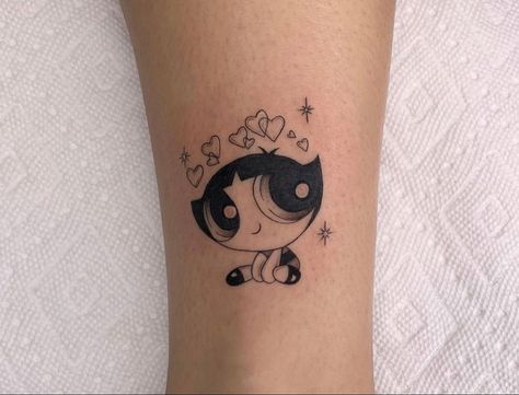 Buttercup Tattoo, Icon Tattoo, 90s Tattoos, Girl Thigh Tattoos, Artsy Tattoos, Nostalgic 90s, Sibling Tattoos, Dope Tattoos For Women, Cute Tattoos For Women