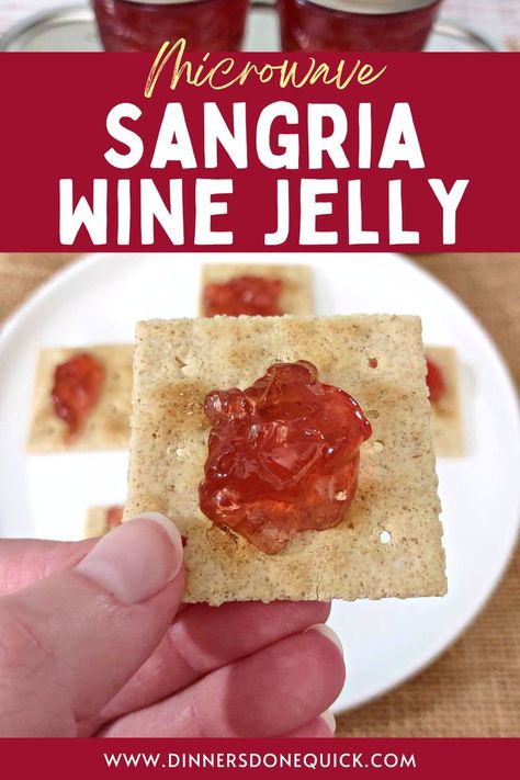 Wine Jelly Recipe, Homemade Sangria, Easy Microwave Recipes, Wine Jelly, Sangria Wine, Jam Recipes Homemade, Homemade Jelly, Air Fryer Oven Recipes, Microwave Recipes