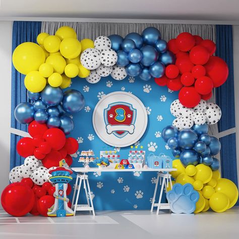 Paw Patrol Balloons, Paw Patrol Birthday Decorations, Paw Patrol Party Decorations, Paw Patrol Birthday Theme, Animal Theme Birthday, Foil Number Balloons, Girls Birthday Party Decorations, First Birthday Party Decorations, Paw Patrol Birthday Party