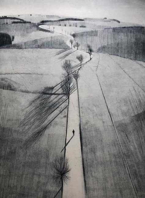 Contemporary Printmaking, Intaglio Printmaking, Drypoint Etching, Trafalgar Square, Grain Of Sand, Winter Landscape, Painting Illustration, Great Artists, Travel Art