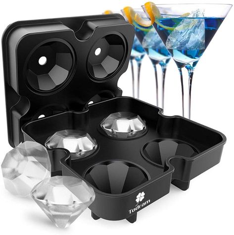 Diamond Ice Cube Tray, Ice Cube Tray Molds, Plastic Ice Cubes, Silicone Ice Molds, Sphere Ice, Silicone Ice Trays, Whiskey Cocktail, Ice Storage, Diy Ice Cream