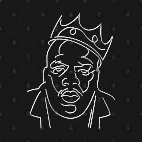 The Notorious BIG Biggie Smalls - Notorious Big - T-Shirt | TeePublic FR Notorious Big Drawing, Biggie Smalls Cartoon, Biggie Smalls Svg Free, Notorious Big Art Drawings, Biggie Smalls Illustration, Notorious Big T Shirt, Tupac Tattoo, Biggie Smalls Shirt, Halsey Singer