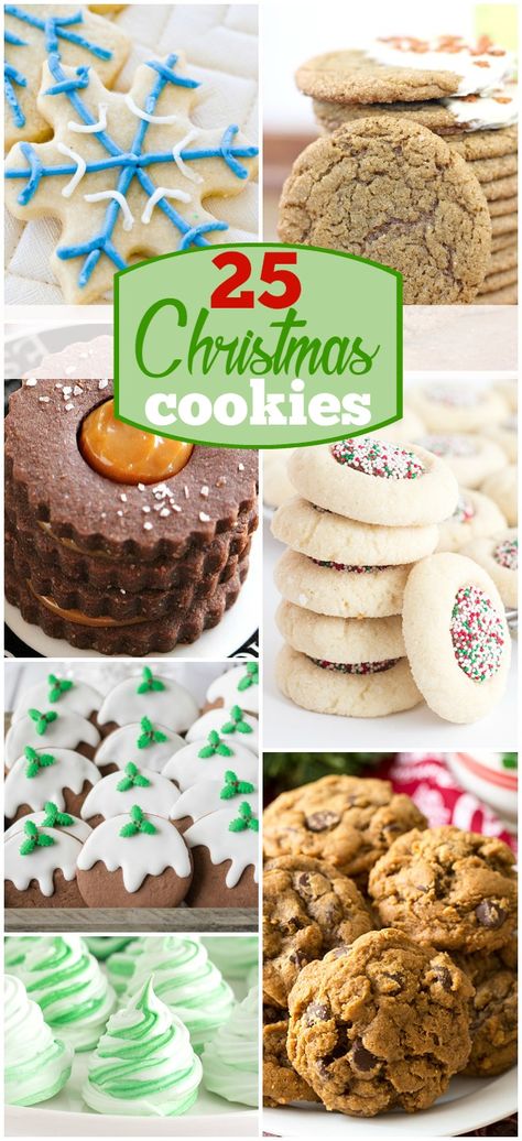 I'm celebrating 25 Christmas Cookies in July for the love of the holiday! Loads of gorgeous Christmas cookies for you to feast your eyes on and save! Christmas Cookie Recipes Holiday, Christmas Baking Cookies, Count Down To Christmas, Best Christmas Cookie Recipe, Christmas Cookie Recipes, Thrifty Thursday, Christmas Foods, Kinds Of Cookies, Christmas Cookies Easy