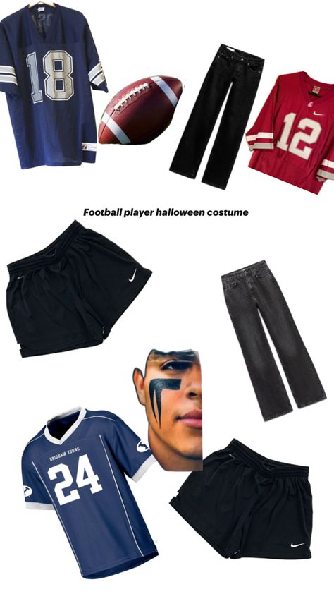 Football Player Halloween Costume, Football Player Halloween, Fun Halloween Outfits, Spirit Week Outfits, Pretty Halloween Costumes, Foot Ball, Football Player, Halloween Outfits, Football Players