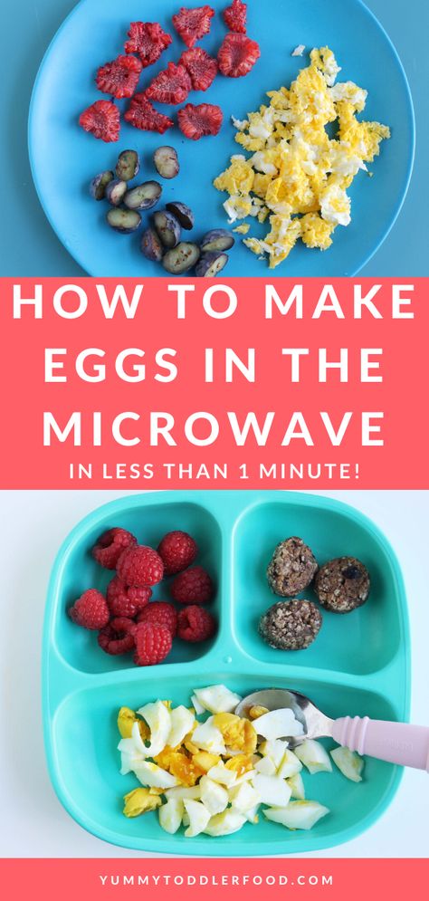 Eggs In The Microwave, Egg Baby, Baby Breakfast, Microwave Eggs, How To Make Eggs, Toddler Breakfast, Eggs For Baby, Quick Breakfast Recipes, Egg Recipes For Breakfast