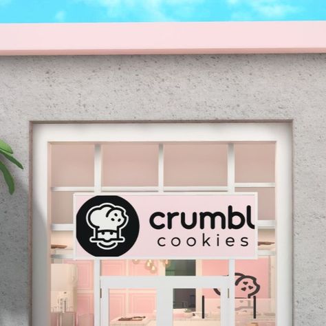 Crumbl Cookies Bloxburg, Shop In Bloxburg, Bloxburg Crumbl Cookie, Coastal Bloxburg, Cookies House, Roblox Design, Modern Suburban House, Bloxburg Interior, Cookies Bakery