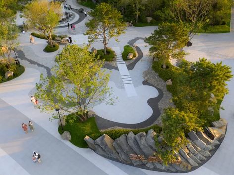 Tanyue, Yango Group, Jinan by DDON – mooool Parking Plan, Plaza Design, Urban Landscape Design, Shenyang, Landscape Design Plans, Landscape Architecture Design, Parking Design, Roof Garden, Architecture Plan