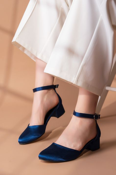 • Product Name: Cudgadino Navy Blue Satin Heels (CDGDN 0022)
• Color : Navy Blue
• Height : 2 inch - 5 cm
• Product Material : Satin Fabric
• Product Type: Handmade
• Pattern: Satin Ankle Straps
• Made to Order : Yes (You can contact with different color options and height options.)
• Base Material: Neolite Jurdan Base
• Purpose : Wedding, Engagement, Party and Special Events
• Comfortable to Wear: Yes Engagement Heels, Blue Pump Shoes, Blue Satin Shoes, Blue Heels Wedding, Blue Satin Heels, Colorful Wedding Shoes, Navy Blue Pumps, Satin Wedding Shoes, Navy Blue Heels