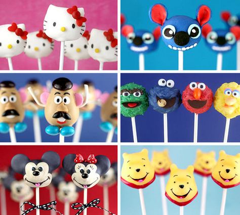 Cartoon Character Cake, Cake Pop Bouquet, Cake Pop Designs, Pop Book, Pop Cupcakes, Cartoon Cake, Cookie Pops, Character Cakes, Think Food