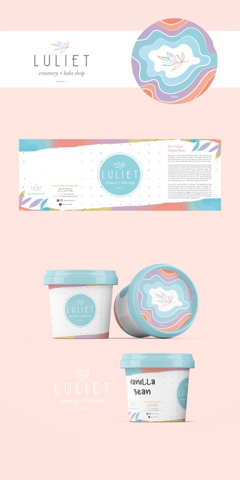 Ice Cream Packing Design, Luxury Ice Cream Packaging, Ice Cream Cup Design Packaging, Cream Product Design, Ice Cream Design Packaging, Ice Cream Branding Design Creative, Gelato Packaging Design, Ice Cream Pint Packaging, Packaging Ice Cream Design