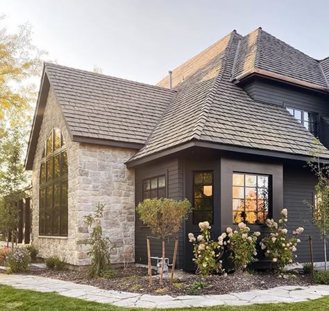 Julia Marcum, Exterior Stone, Farmhouse Exterior, House Exteriors, Exterior Home, Exterior Ideas, Colonial House, Dream House Exterior, Home Exteriors