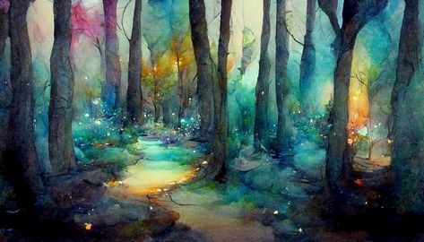 Aura Magic, Ancient Illustration, Pine Tree Forest, Magic Fairy, Pine Trees Forest, Fairy Forest, Magic Forest, Ancient Forest, Forest Painting