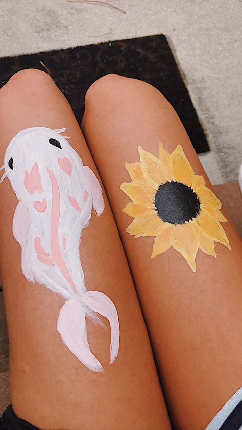 Body art inspo Paintings Tumblr, Tattoo Placements, Leg Painting, Leg Art, Skin Paint, Human Body Art, Illustration Tattoo, Geometric Tattoos, Tattoo Women