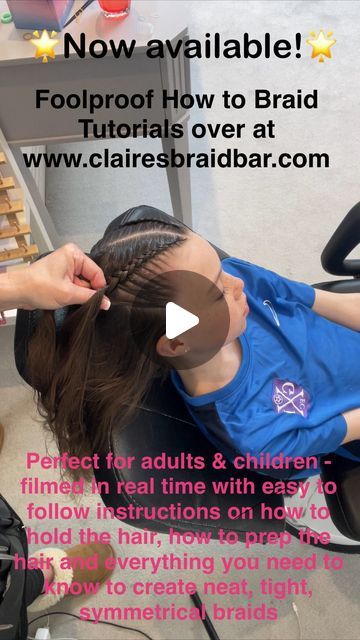 Claire Kent on Instagram: "🌟JUST LAUNCHED🌟
ONLINE HOW TO BRAID TUTORIALS at www.clairesbraidbar.com
You asked, we delivered! It doesn’t matter where you are in the world, you can now access my How to Braid tutorials from the comfort of your own home. We have broken down how to French, Dutch and Fishtail braid into a series of easy to follow steps which also cover how to prep the hair, products to use and how and where to use them, how to hold the hair, where to stand and other amazing tips gained from all of my years of braiding in order to create neat, tight, symmetrical, long lasting braids. 
Head over to our brand new website www.clairesbraidbar.com and if you are one of the first 25 people to purchase you can get 15% off using the code onlinebraid15
Enjoy 🩷
.
.
.
.
.
.

 #schoolhair One French Braid Tutorial, How To Braid From The Scalp Step By Step, How To Braid Hair For Beginners, How To Dutch Braid Step By Step, Long Lasting Braids, French Braids With Extensions, How To Do Cornrows, Braid Tutorials, Head Braid