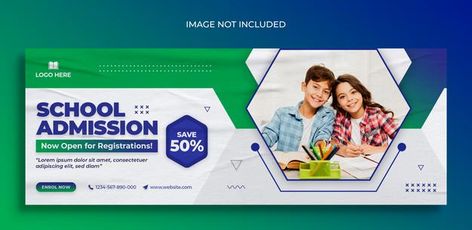 School education admission facebook time... | Premium Psd #Freepik #psd #banner Party Banner Design, School Social Media, Cover Photo Design, Brochure Cover Design, Education Banner, Tuition Classes, Cover Facebook, Creative Banners, Pose Model