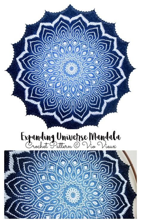 Expanding Universe Mandala Crochet Pattern Overlay Crochet Mandala, Crochet Star Blanket Free Pattern, Mandala Haken, Crochet Mandala Pattern Diagram, Crochet Mandala Blanket, Mandala Crochet Blanket, Mandala Crochet Free Pattern, Crochet Mandala Pattern Free, Mandala Crochet Blanket Free Pattern