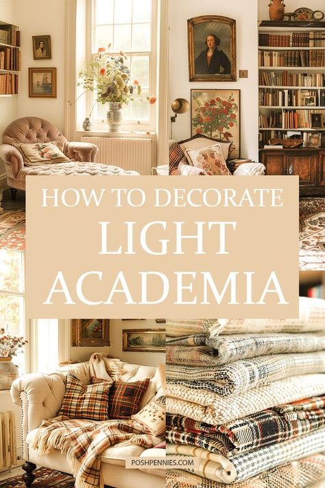 interior decoration ideas Victorian Light Academia, Light Academia Decor Ideas, Soft Academia Aesthetic Room, Light Academia Interior Design, Light Academia House, Light Academia Aesthetic Room, Light Academia Office, Soft Academia Aesthetic, Bright Academia