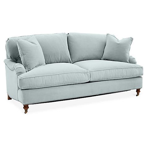 Brooke 2-Seat Sofa, Seafoam Crypton Queen Size Sleeper Sofa, Neutral Sofa, Blue Couch, Blue Couches, Affordable Modern Furniture, Settee Sofa, Blue Sofa, Settee, Couches Living Room