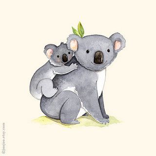 Koala watercolor painting | by {JooJoo} Koala Tattoo, Koala Illustration, Koala Drawing, Alphabet Animals, Art Mignon, Baby Koala, Watercolor Paintings Easy, Contemporary Abstract Art, Easy Watercolor