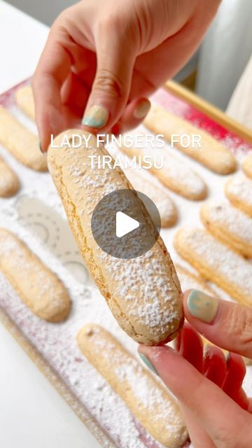 U-Taste Kitchen on Instagram: "Lady fingers for tiramisu. Recipe linked in my bio. #ladyfinger #ladyfingers #tiramisu #baking #recipe #viralvideos #viralreels #viralpost" Lady Finger Biscuits Recipe, How To Make Lady Fingers, Lady Fingers Cake, Ladies Finger Recipe, Gluten Free Ladyfingers Recipe, Lady Finger Desserts, Cake With Ladyfingers, Lady Finger Cake, Lady Finger Recipe