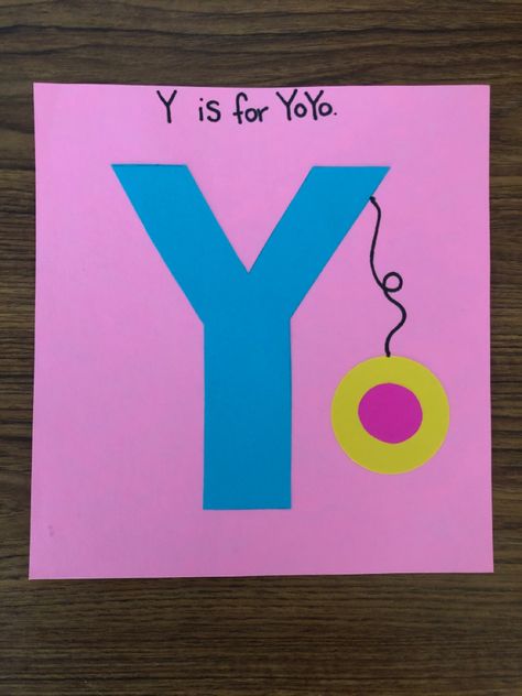 Y Letter Crafts For Preschool, Preschool Letter Y Crafts, Letter Y Preschool Crafts, Y Crafts For Toddlers, Y Art For Preschool, Y Is For Craft Preschool, Y Activities For Preschool, Yoyo Crafts Preschool, Y Craft