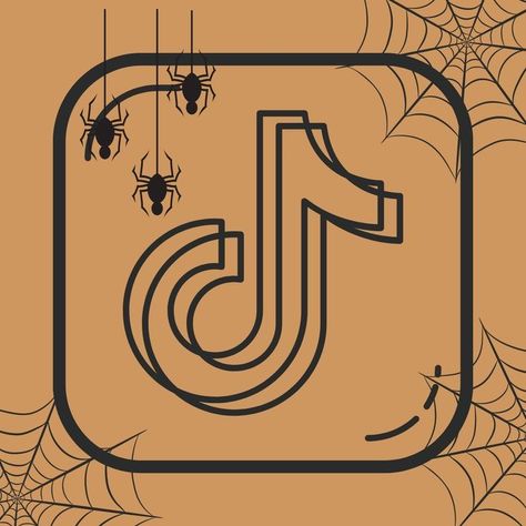 Halloween Tiktok Icon, Wallpaper Iphone Halloween, Halloween Apps, Halloween Tiktok, Icona Ios, Fall Backgrounds Iphone, Helloween Wallpaper, Aesthetic Widgets, Halloween Logo