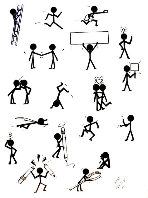 Stick Figure Concepts by jessehenley Stickman Tattoo, Stick Figure Art, Stickman Drawing, Figures Drawing, Graphic Design Concept, Carillons Diy, People Clipart, Doodle People, Funny Stick Figures