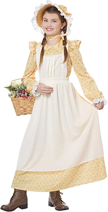 AmazonSmile: Prairie Girl Girls Costume: Toys & Games Costume Halloween Famille, Pioneer Girl Costume, Pioneer Girl, 19th Century Dress, Pioneer Dress, California Costumes, Up Costumes, Halloween Fancy Dress, Dress Up Costumes