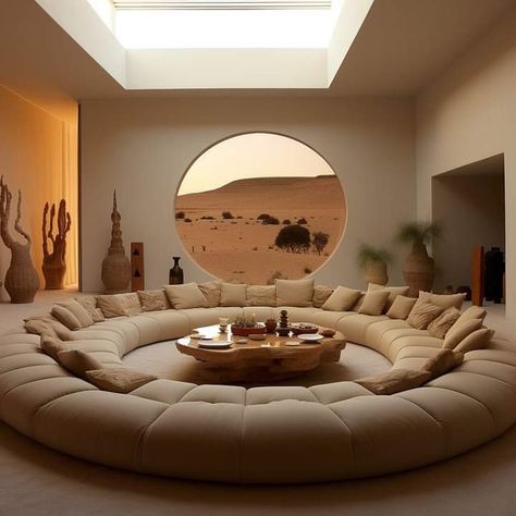 Sunken Living Room 70s Conversation Pit, Conversation Pit Living Room, Living Room 70s, Zen Furniture, Teenager Bedroom Design, Conversation Pit, Desert Dunes, Living Tv, Sunken Living Room