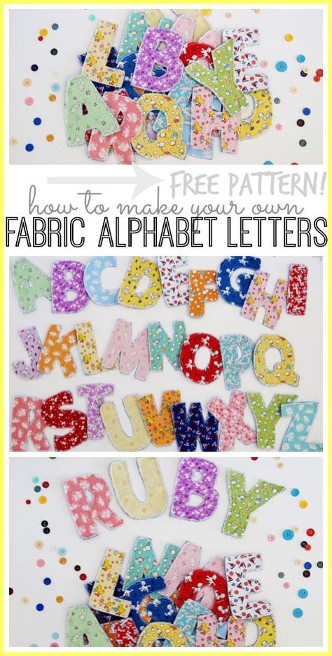 Fabric Alphabet Letters, Syprosjekter For Nybegynnere, Fabric Alphabet, Sew Ins, Fabric Letters, Bee Crafts, Baby Diy, Sewing Projects For Beginners, Easy Sewing Projects