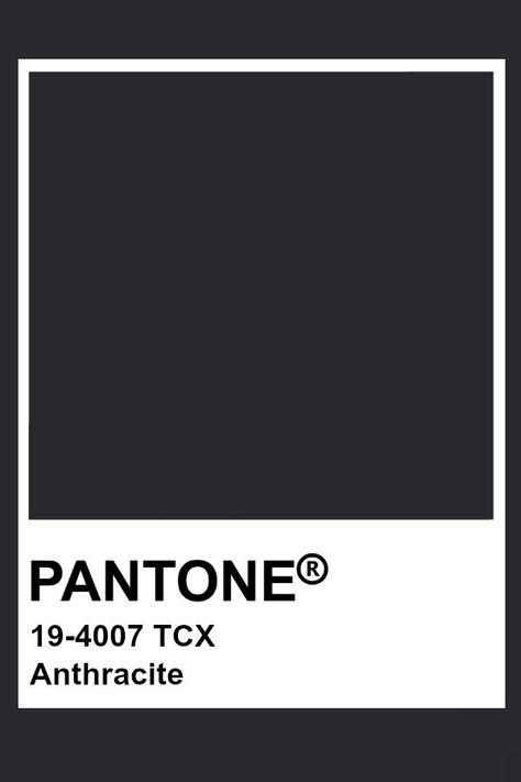 Pantone Anthracite Pantone Tcx, Pantone Swatches, Interior Paint Colors Schemes, Pantone Palette, Pantone Colour Palettes, Color Chip, Fade To Black, Colour Board, Color Textures