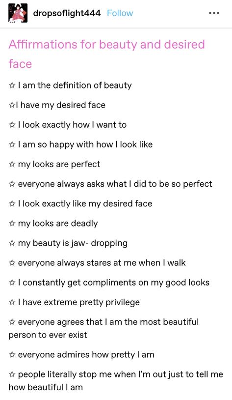 Desired Face Manifestation, Manifesting Beauty Affirmations, Beauty Subliminal Affirmations, Tall Height Affirmations, I Am Pretty Affirmations, Desired Appearance Affirmations, Photogenic Affirmations, Physical Beauty Affirmations, Music Affirmations