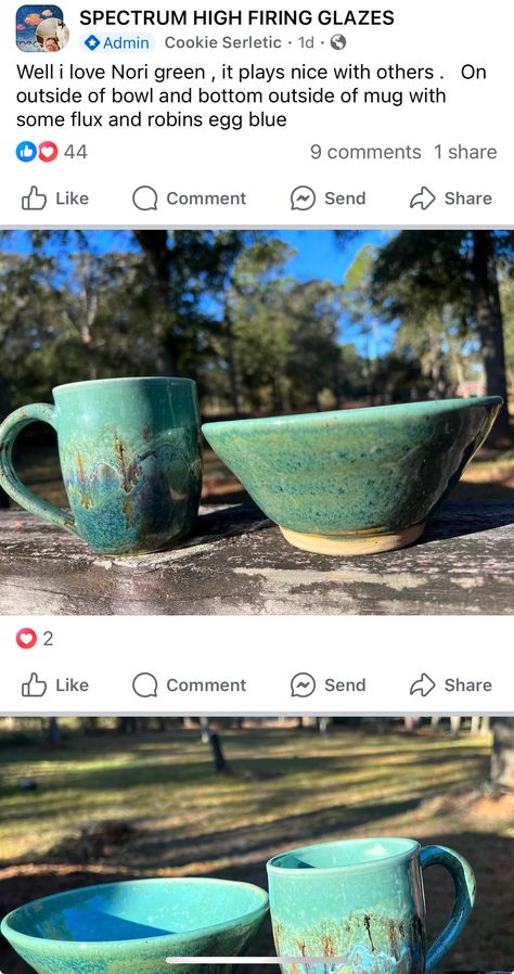 Spectrum Glazes, Robins Egg, Robins Egg Blue, Pottery Ideas, Glaze, Green