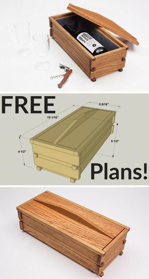 Wooden Box Plans, Jewerly Box Diy, Wood Box Design, Wooden Box Diy, Wood Wine Box, Wooden Wine Boxes, Project Plan, Small Wooden Boxes, Woodworking Box