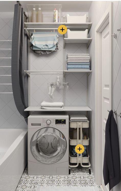 Micro Laundry Room, Dream Laundry Room, Laundry Room Layouts, Laundry Design, Beauty Room Design, Utility Room, Beauty Room, Ikea Hack, Laundry Room