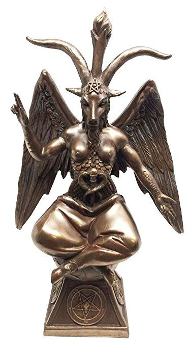 BAPHOMET STATUE IDOL OCCULT WORSHIP SATANISM SABBATIC GOAT SCULPTURE Baphomet Statue, Goat Statue, Goat Of Mendes, Occult Symbols, Pointing Hand, Hand Sculpture, Goddess Statue, The Goddess, Middle Ages