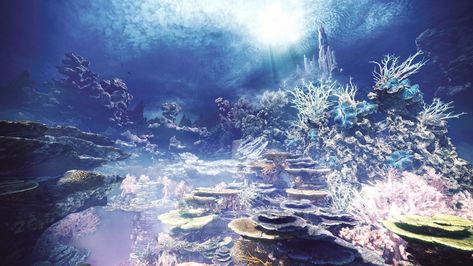 Coral Highlands | Monster Hunter Wiki | FANDOM powered by Wikia Coral Highlands, Bioluminescent Forest, Coral Landscape, Monster Hunter Wiki, Monster Hunter World, World Ideas, Ancient Forest, Fantasy Forest, Ocean Wallpaper